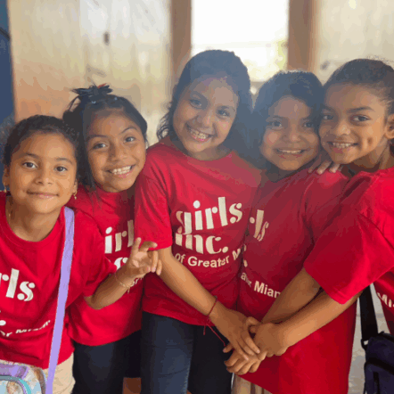 Group of six young girls.